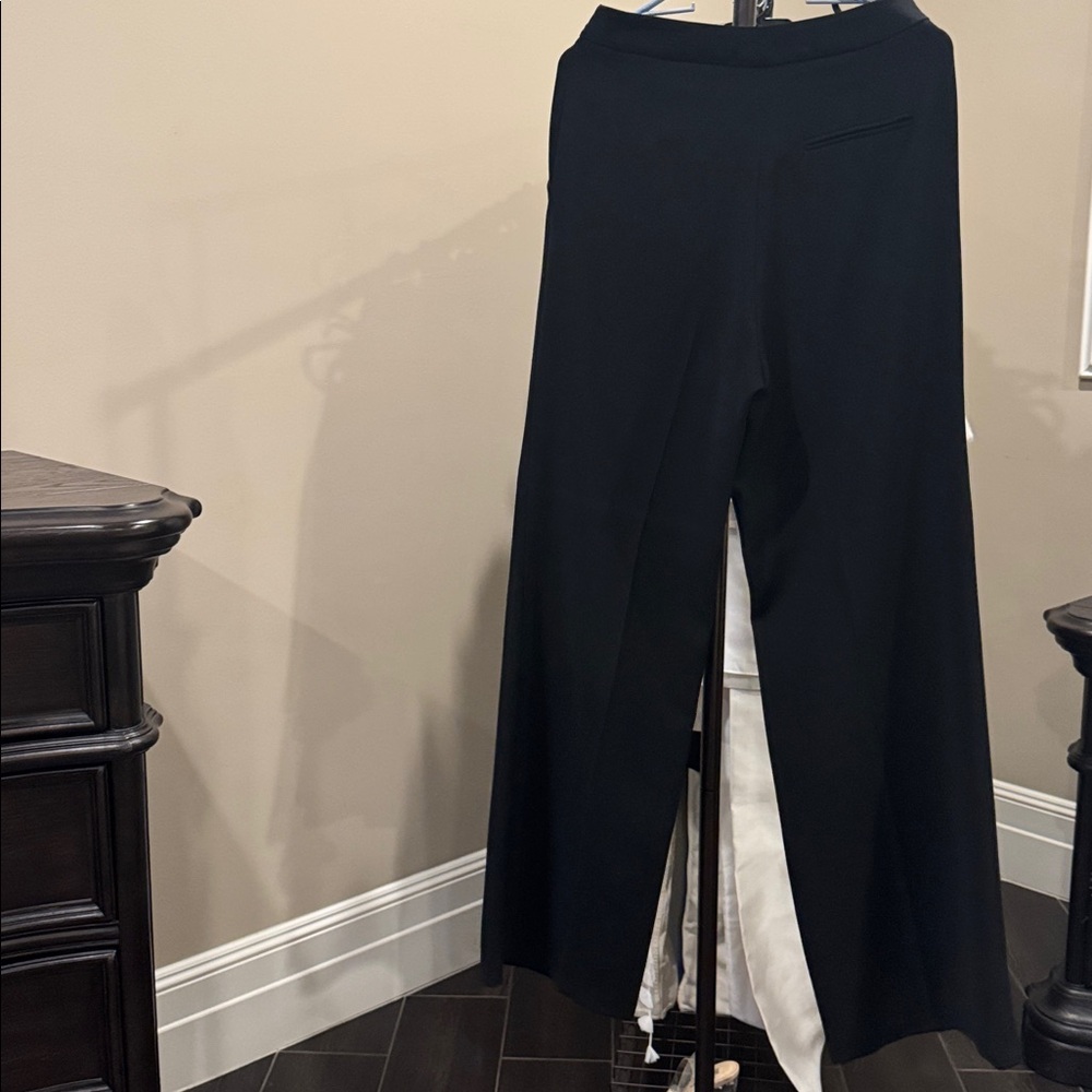 Topshop Black Wide Leg Women's Pants - Picture 3 of 3